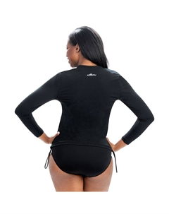 Рашгард больших размеров Aquashape со сборками по бокам, синий Долфин