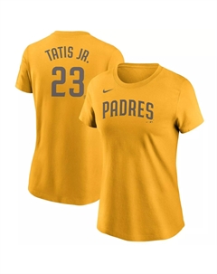 Женская футболка Fernando Tatís Jr. Gold San Diego Padres с именем и номером Nike