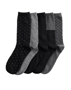 Женские носки, 5 пар носков Geo Crew, черный Sonoma goods for life