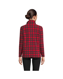 Женский флисовый пуловер с молнией 1/4 Lands End, ярко-красный Lands' end