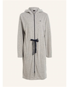 Женский халат с капюшоном, синий Cawo