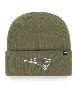 Женская зеленая вязаная шапка с манжетами '47 New England Patriots Haymaker Unbranded