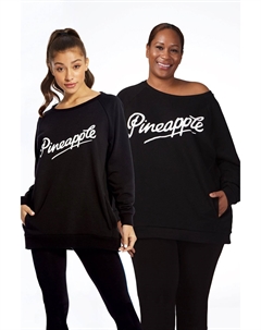 Толстовка оверсайз с ананасом и мотивом монстра, черный Pineapple