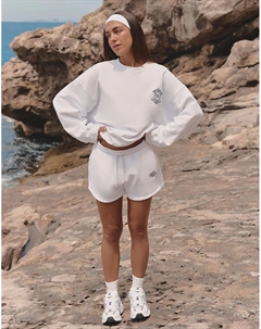 Шорты X Luana Barron Leone с вышитым логотипом белого цвета 4th & reckless