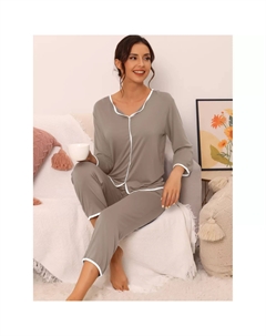 Женские пижамы, пуловеры с длинными рукавами, топы и брюки, комплекты для отдыха Cheibear