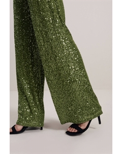 Широкие брюки с пайетками, зеленый Next