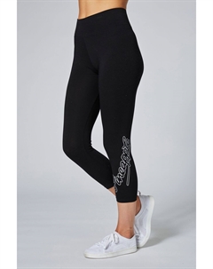 Черные укороченные леггинсы с логотипом и завышенной талией, черный Pineapple
