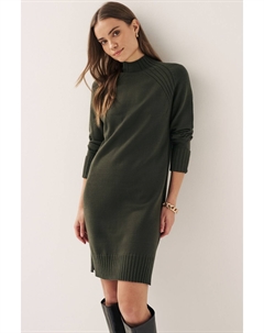 Платье миди с водолазкой, зеленый Next