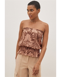 Блестящая блузка без рукавов с вырезом-бандо, розовый Next