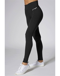 Леггинсы с высокой посадкой и широким поясом, черный Pineapple