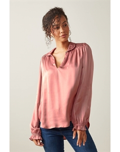 Блузка с воланами на плечах, розовый Next