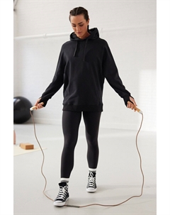 Активная толстовка через голову длинного кроя, черный Next