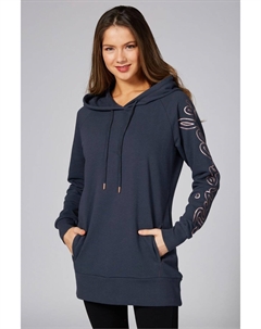 Длинная толстовка с капюшоном и логотипом, серый Pineapple