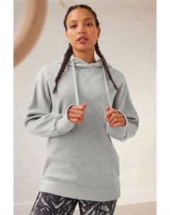 Активная толстовка через голову длинного кроя, серый Next