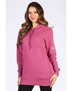 Удлиненное худи розового цвета с логотипом, розовый Pineapple