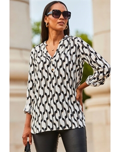 Разговорная туника с застежкой на пуговицы, бежевый Sosandar