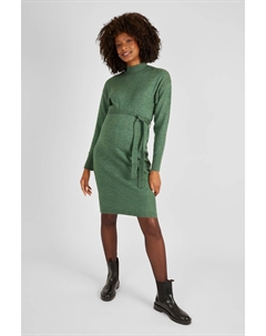 Трикотажное платье с высоким воротником, зеленый Jojo maman bébé