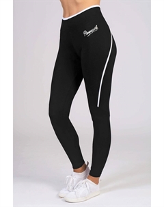 Черные женские леггинсы с декоративной отделкой и полосатым узором, черный Pineapple