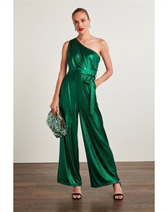 Комбинезон металлик на одно плечо, зеленый Next