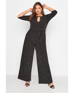 Вечерний комбинезон London с блестящей отделкой, черный Yours