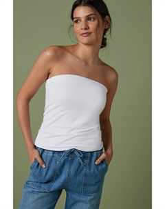 Узкая блузка-бандо, белый Next