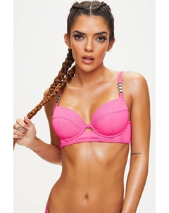 Розовый бикини-топ Riviera в рубчик на косточках, розовый Ann summers