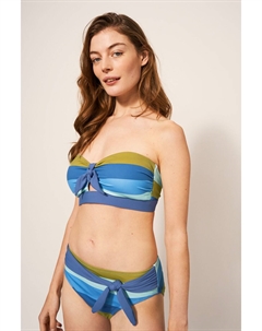 Синий лиф бикини Belle с вырезом-бандо, синий White stuff