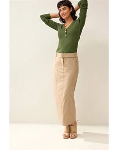 Юбка приталенного кроя с поясом Next