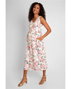 Платье миди для беременных с V-образным вырезом, розовый Jojo maman bébé