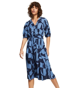 Синее платье из шелковистой вискозы, синий Esprit