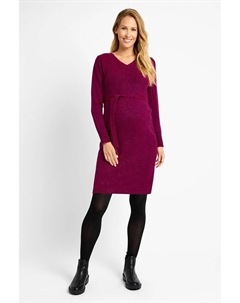 Вязаное платье для беременных с V-образным вырезом, розовый Jojo maman bébé