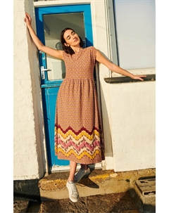 Addison фиолетовое хлопковое платье миди, фиолетовый White stuff