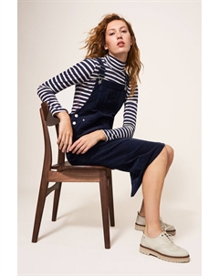 Вельветовое платье миди Emmie из натурального хлопка, синий White stuff