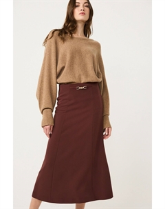 Юбка-миди с пряжкой, коричневый Next