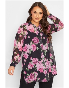 Лондонская рубашка фасона бойфренда, черный Yours