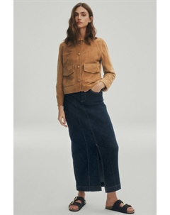 Джинсовая юбка макси премиум-класса, синий Next