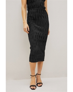 Комбинированная плиссированная юбка-миди приталенного кроя, черный Next