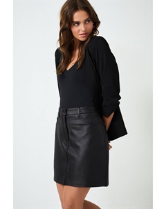 Мини-юбка из джерси с понте, черный Next