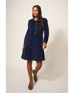 Norma синее вельветовое платье, синий White stuff