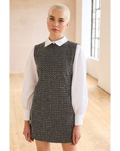 Мини-платье 2 в 1 с длинными рукавами, белый Next