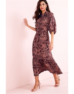 Платье миди Pussy с бантом, розовый Next