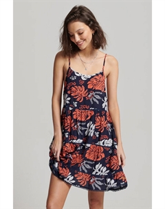 Винтажное пляжное мини-платье на бретелях, синий Superdry