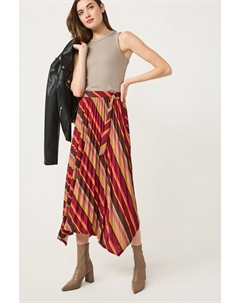 Асимметричная юбка миди со складками, красный Next