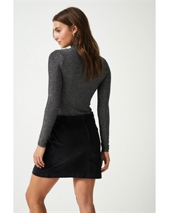 Бархатная мини-юбка, черный Next