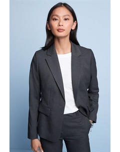 Однобортный приталенный пиджак, серый Next