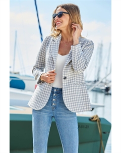 Жакет с мотивом клыков, серый Sosandar