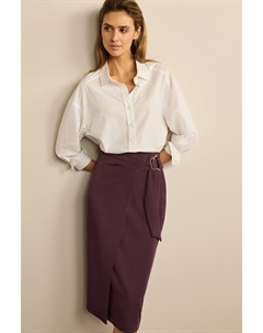 Юбка миди и плиссировкой спереди, фиолетовый Next