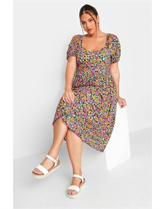 Лимитированное платье мидакси с объемными рукавами, черный Yours