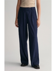 Льняные брюки с широкими штанинами и стрейчем, бежевый Gant