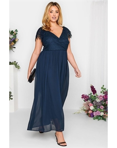 Кружевное платье макси для особых случаев в Лондоне, синий Yours